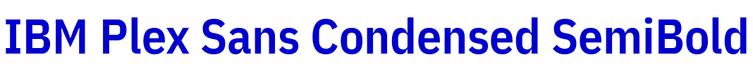 IBM Plex Sans Condensed SemiBold 字体